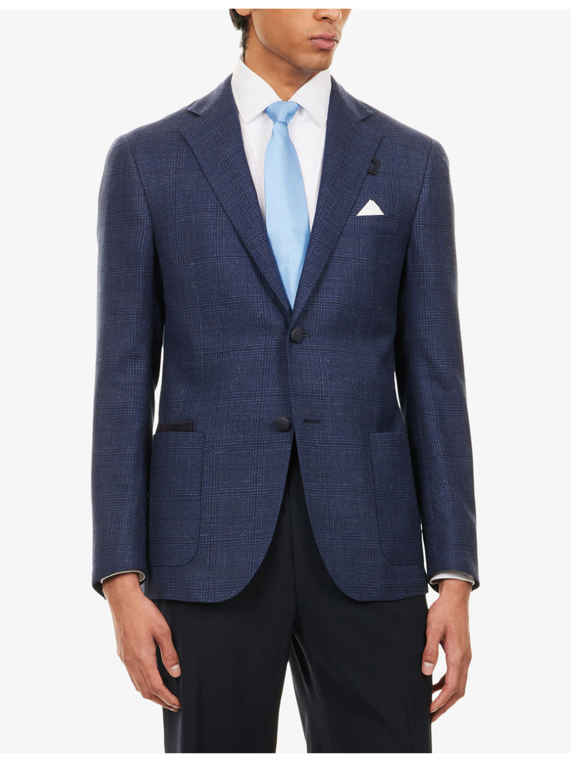 Single-Breasted Wool and Linen-Blend Blazer 3