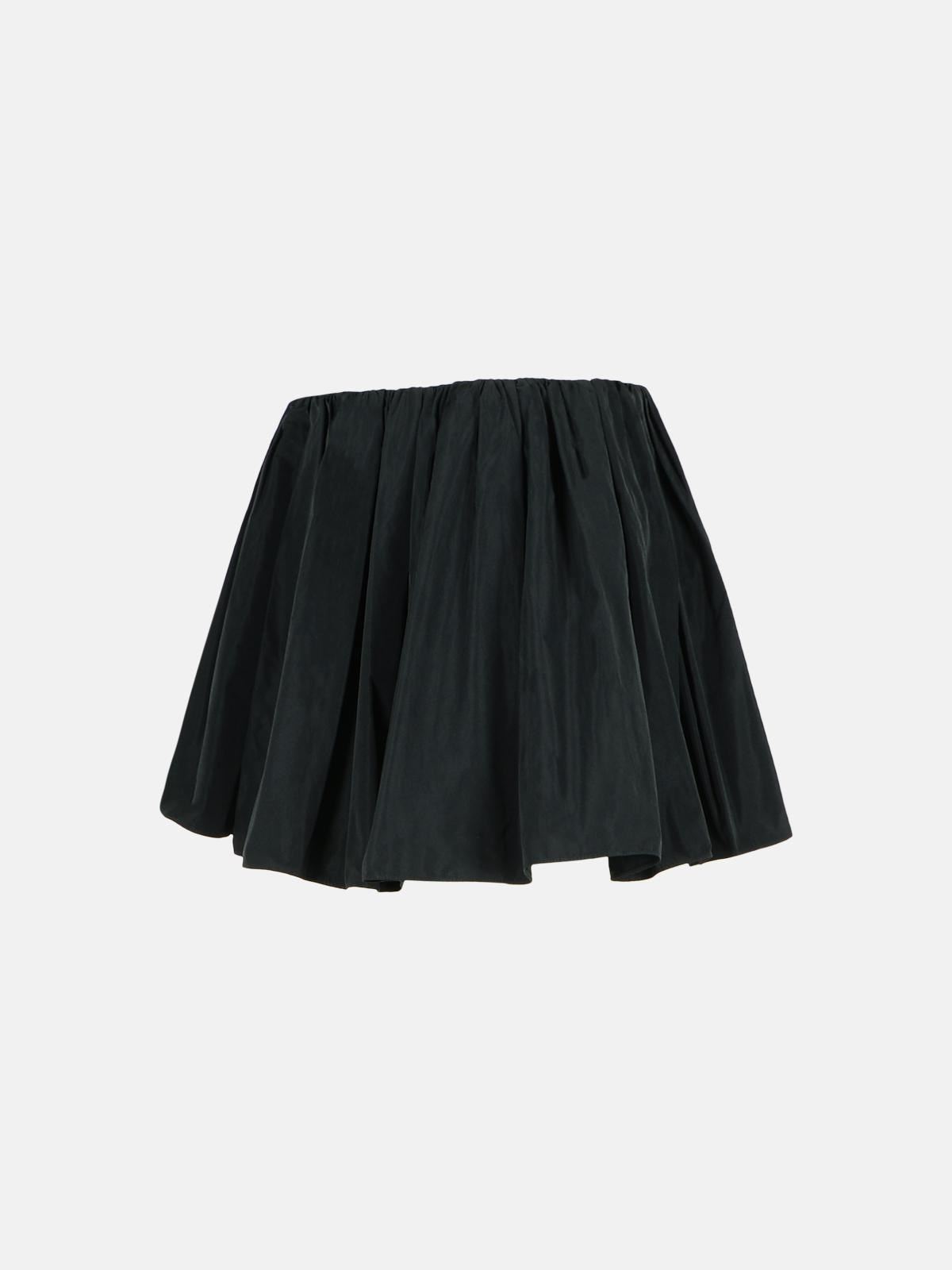 BLACK POLYESTER SHORTS SKIRT - 2