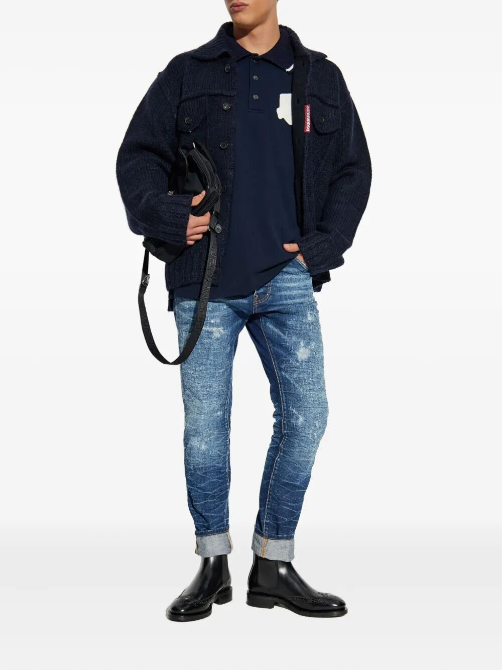 Dsquared2 Men Knit Jean Jacket - 4