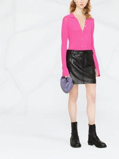 TOM FORD high-waisted leather miniskirt outlook