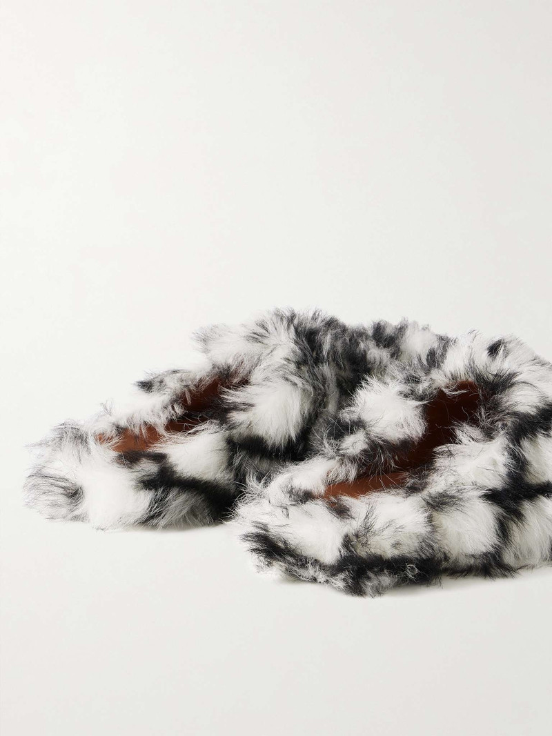 Fussbett Sabot Checked Shearling Slippers 5