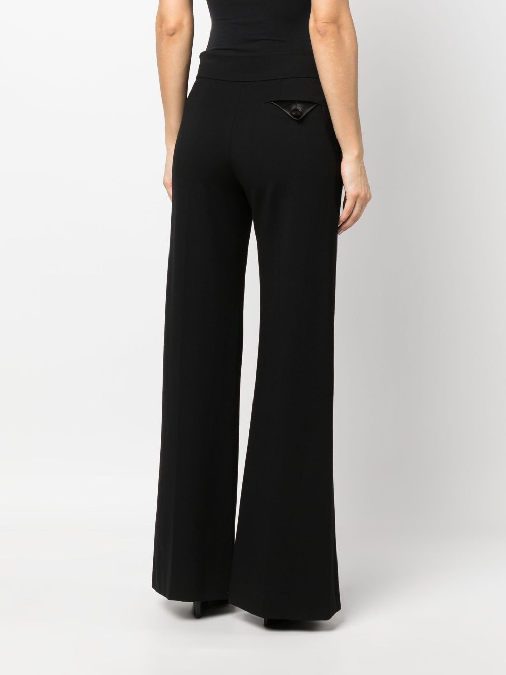high-waisted wide-leg trousers - 4
