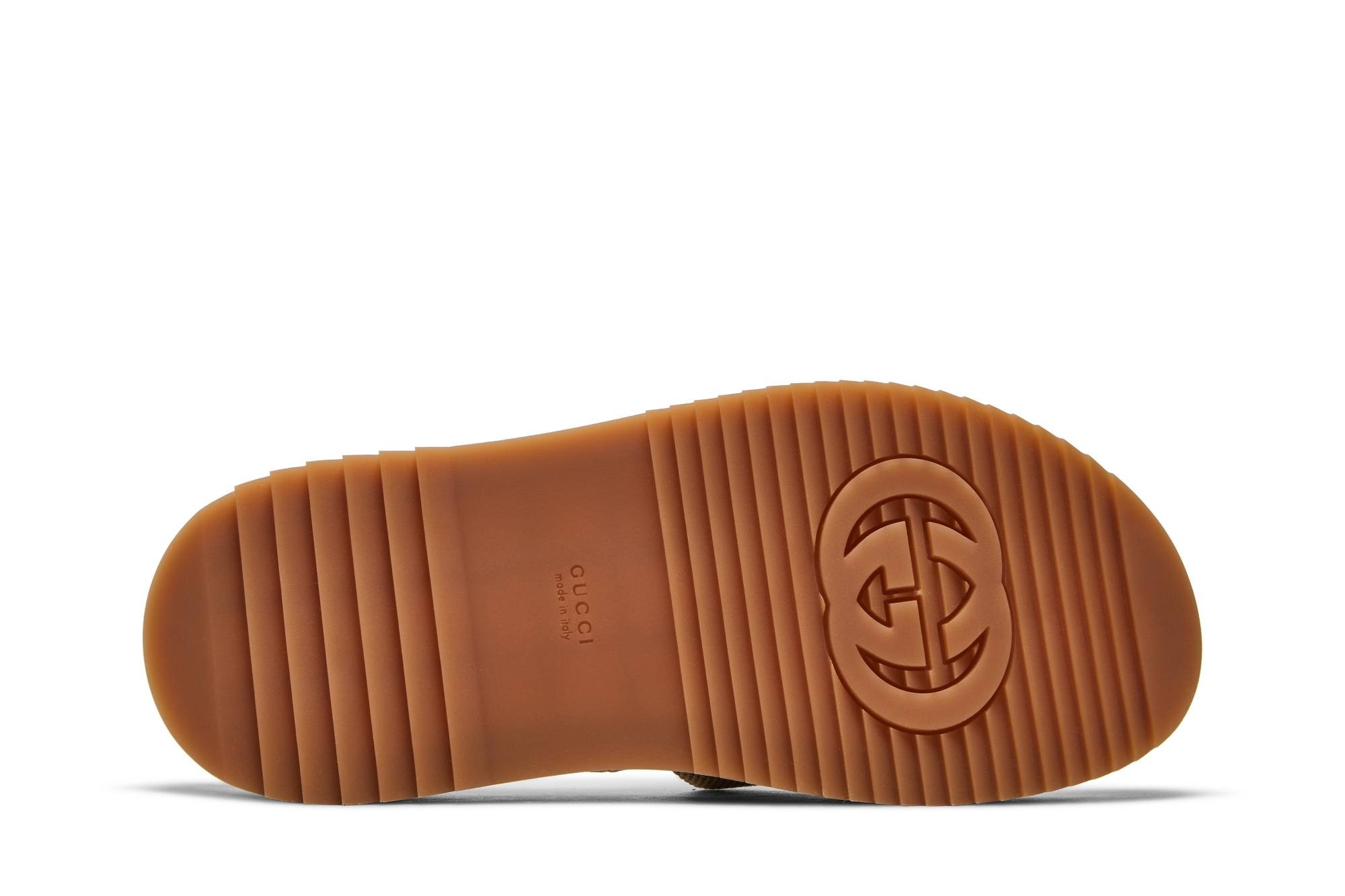 Gucci Wmns GG Lame Platform Slide Sandal 'Camel Monogram' - 4