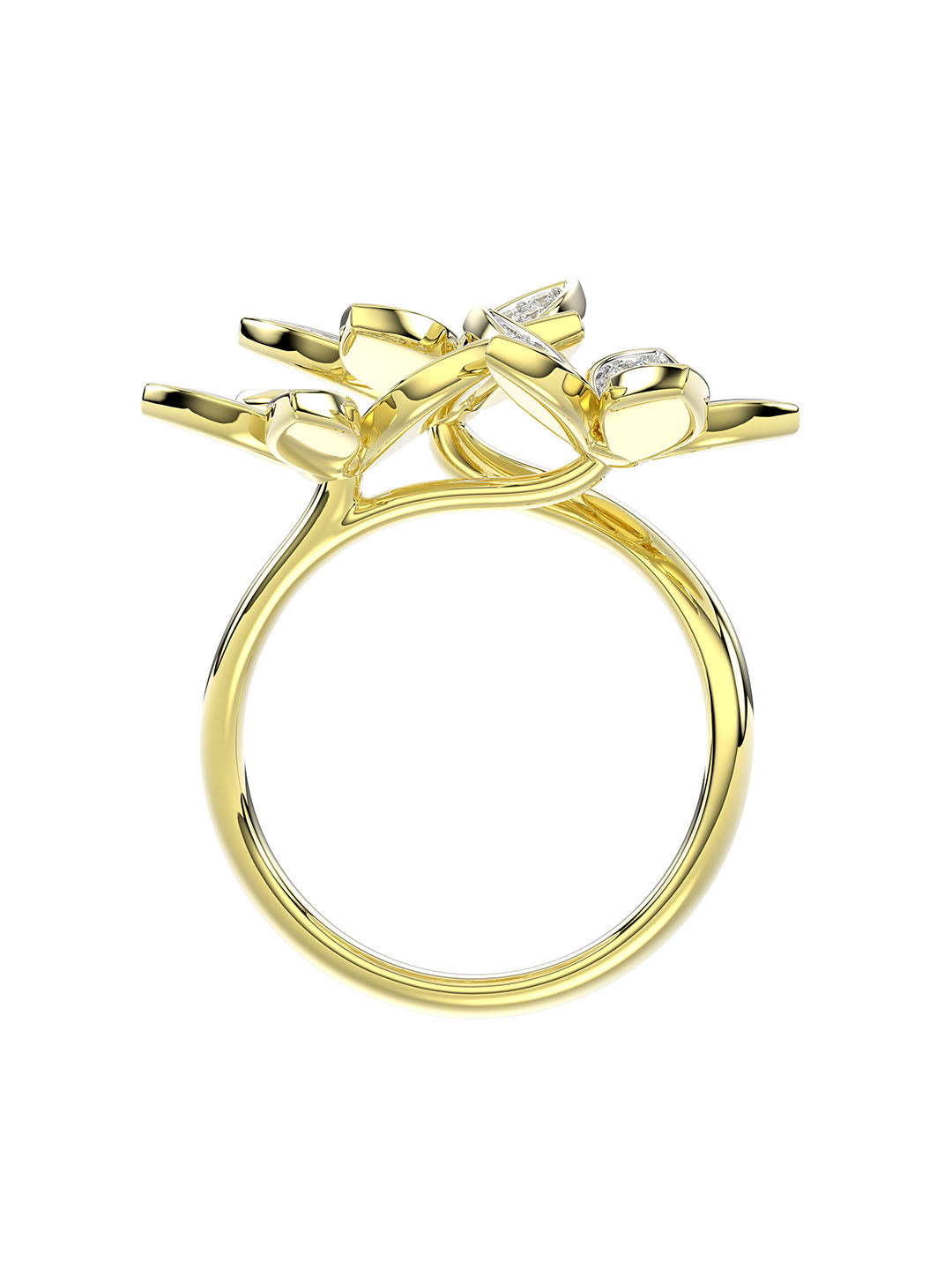 WILD FLOWER YELLOW GOLD RING - 2