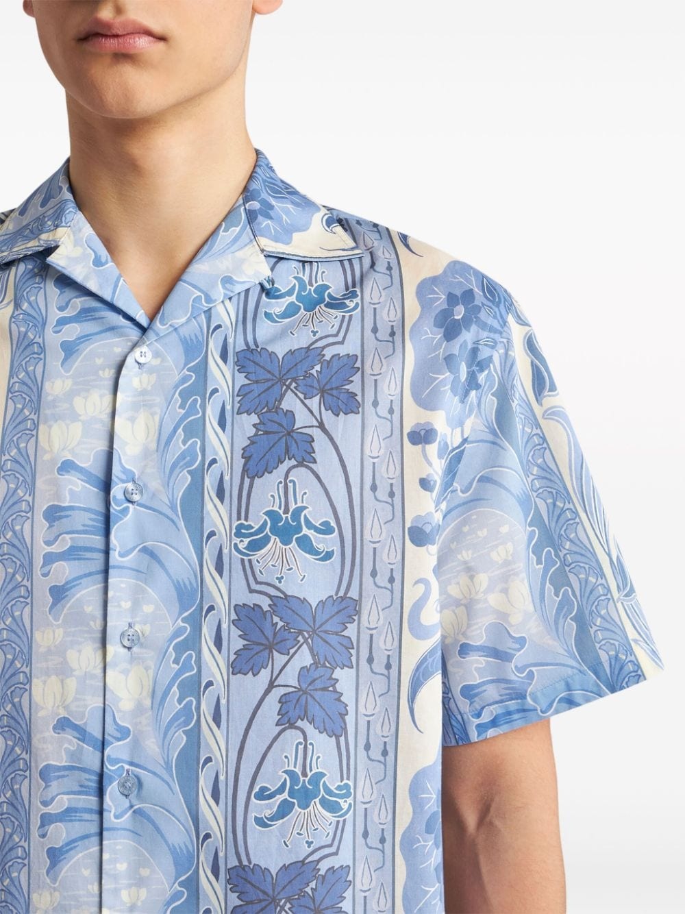 floral-print bowling shirt - 5