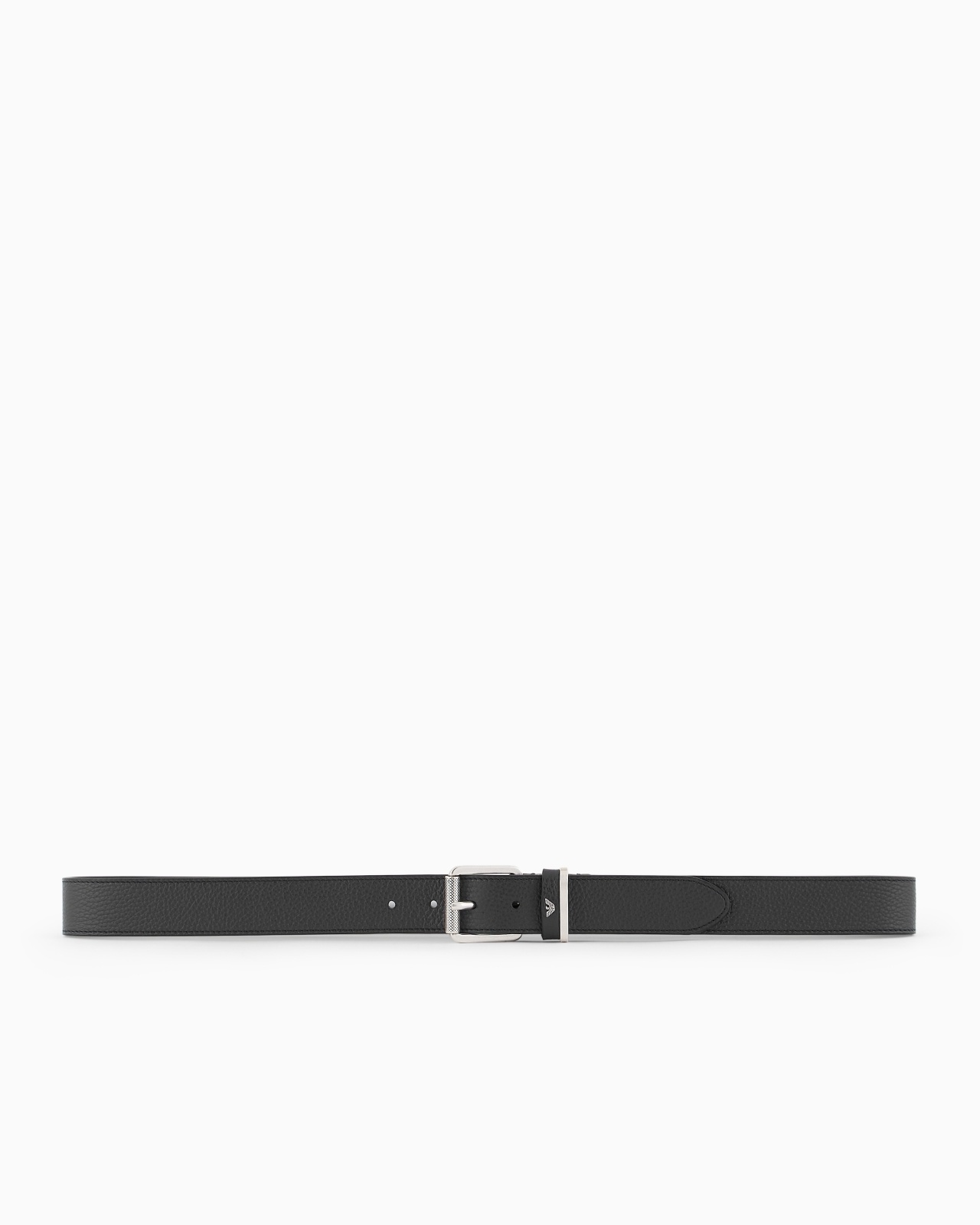 PEBBLED LEATHER BELT WITH OVERSIZED LOGO LETTERING - 3