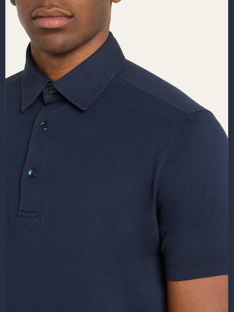 Loro Piana Men's Cotton Pique Polo Shirt outlook