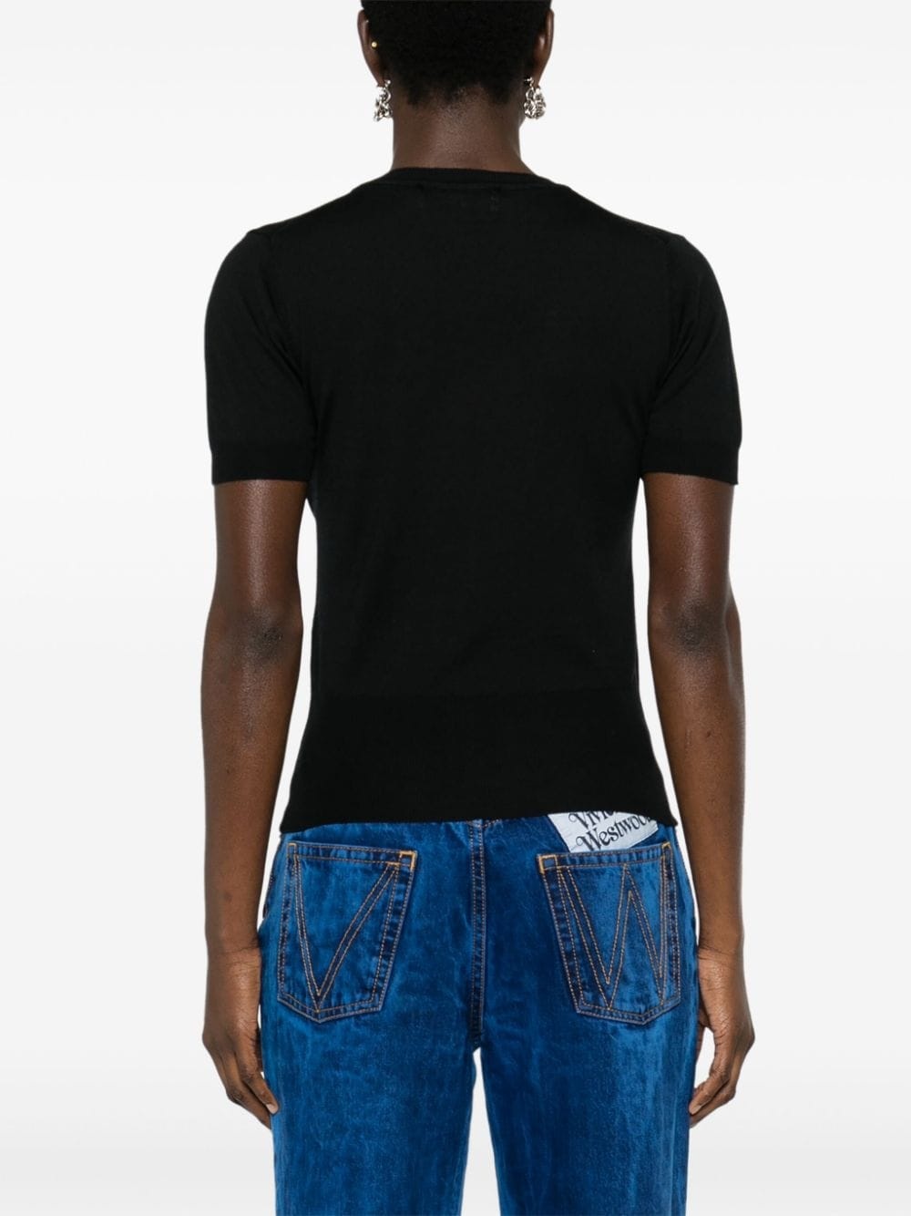 Orb-embroidered knitted top - 4