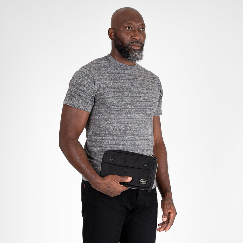 Iron Heart POR-SMO-SHL-BLK Porter - Yoshida & Co. - Smokey 2Way Shoulder Bag - Black outlook