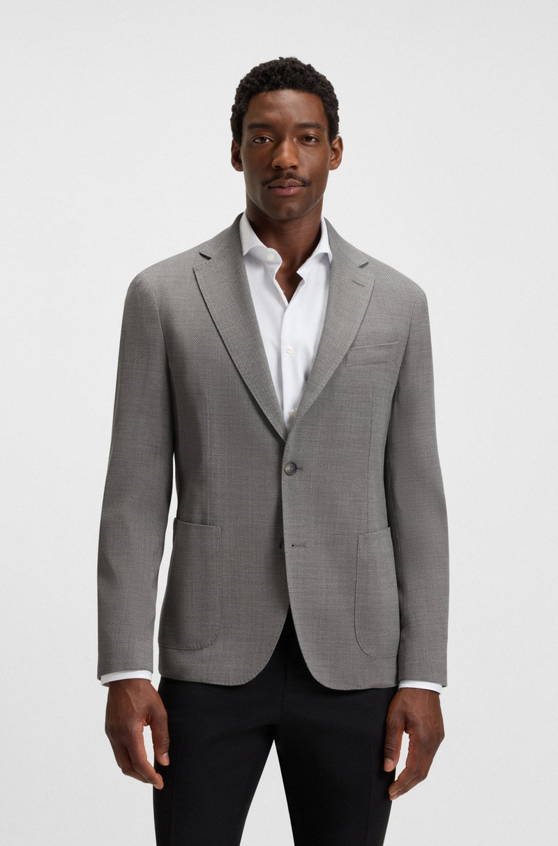 PATTERNED SLIM-FIT JACKET IN COMFORT-STRETCH CLOTH 2