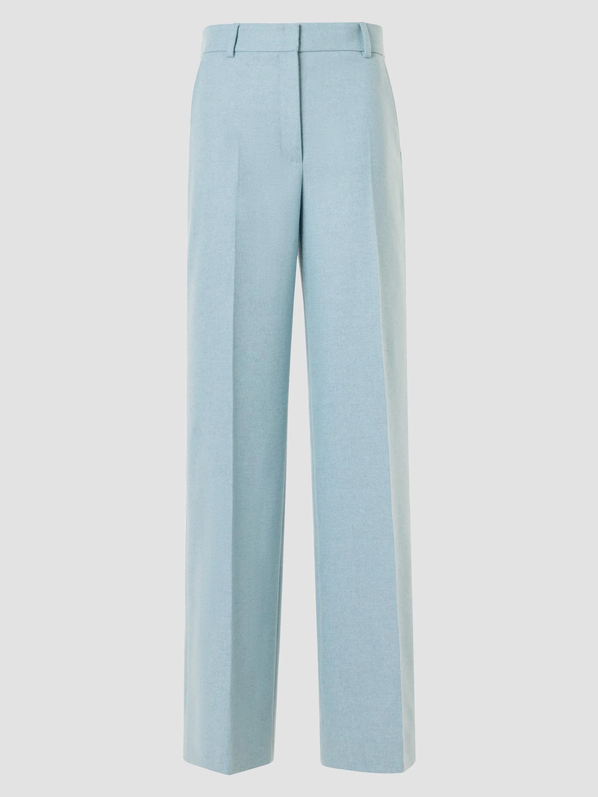 Women's Chiaro Wool Flannel Pants - Light Blue - 1
