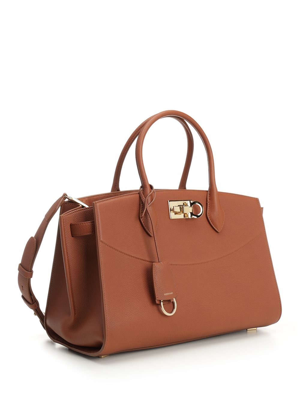 Studio Soft Top Handle Large Handbags Brown - 2