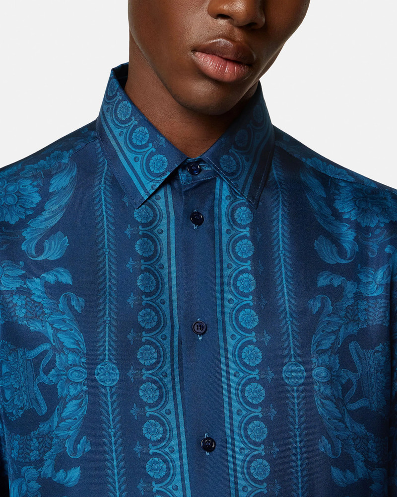 Printed Silk Twill Slim Shirt 3