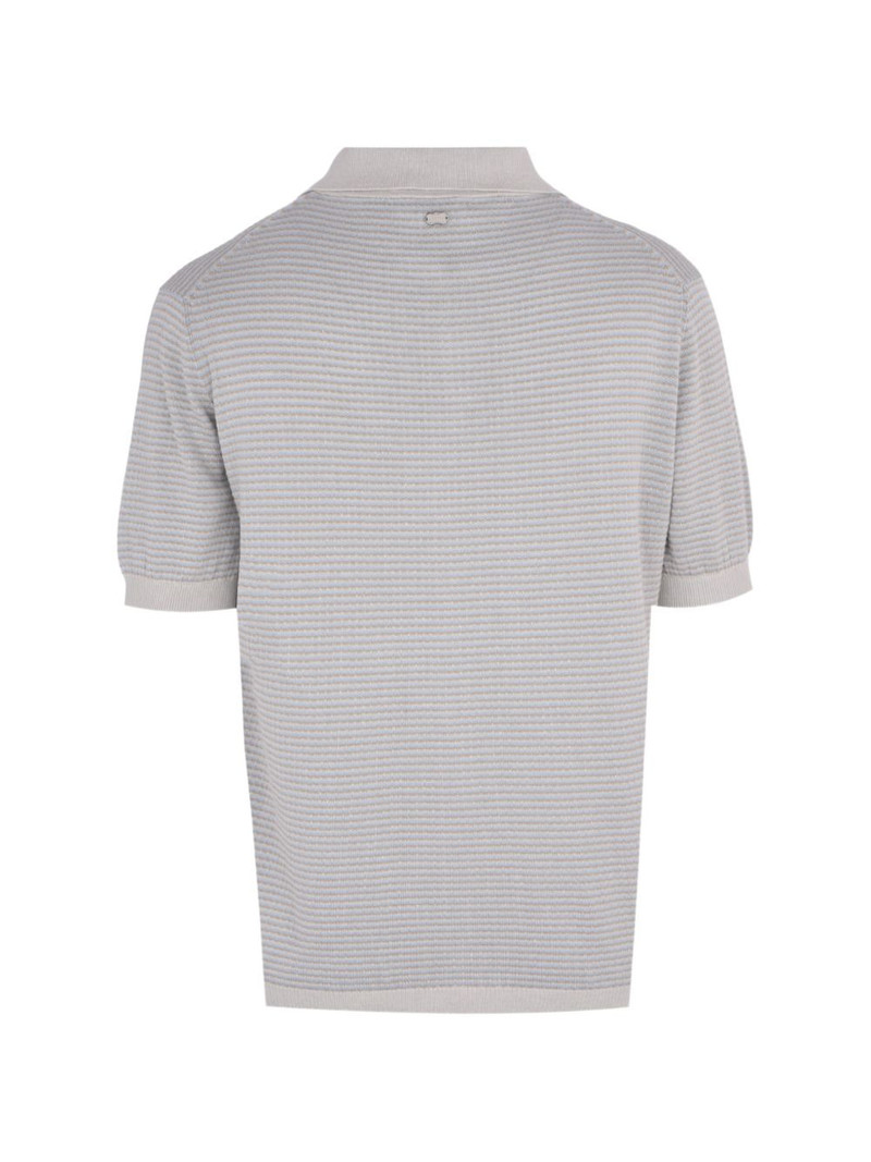 AGNONA knitted striped polo shirt outlook