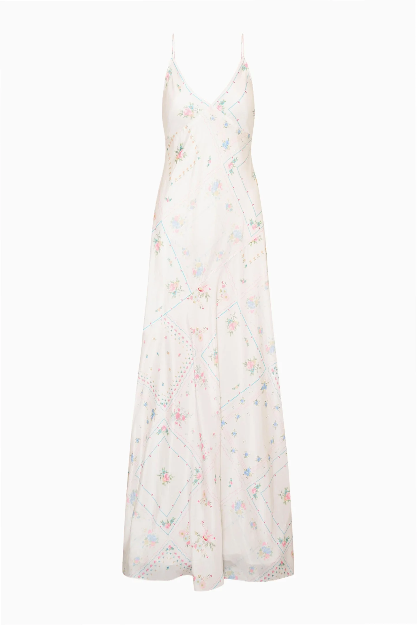 Castilla Silk Patchwork Maxi Dress - 1