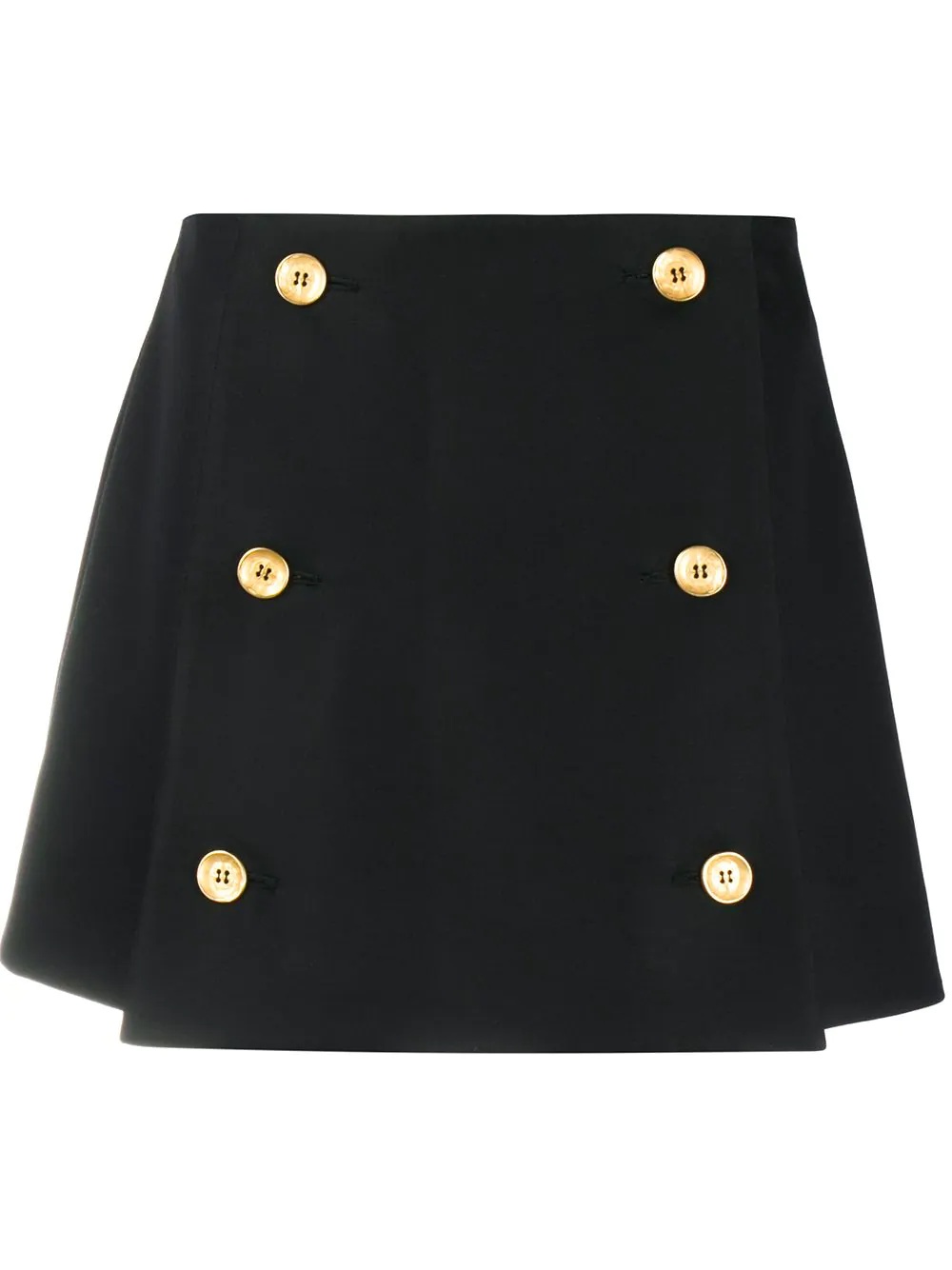 button-front mini skirt - 1