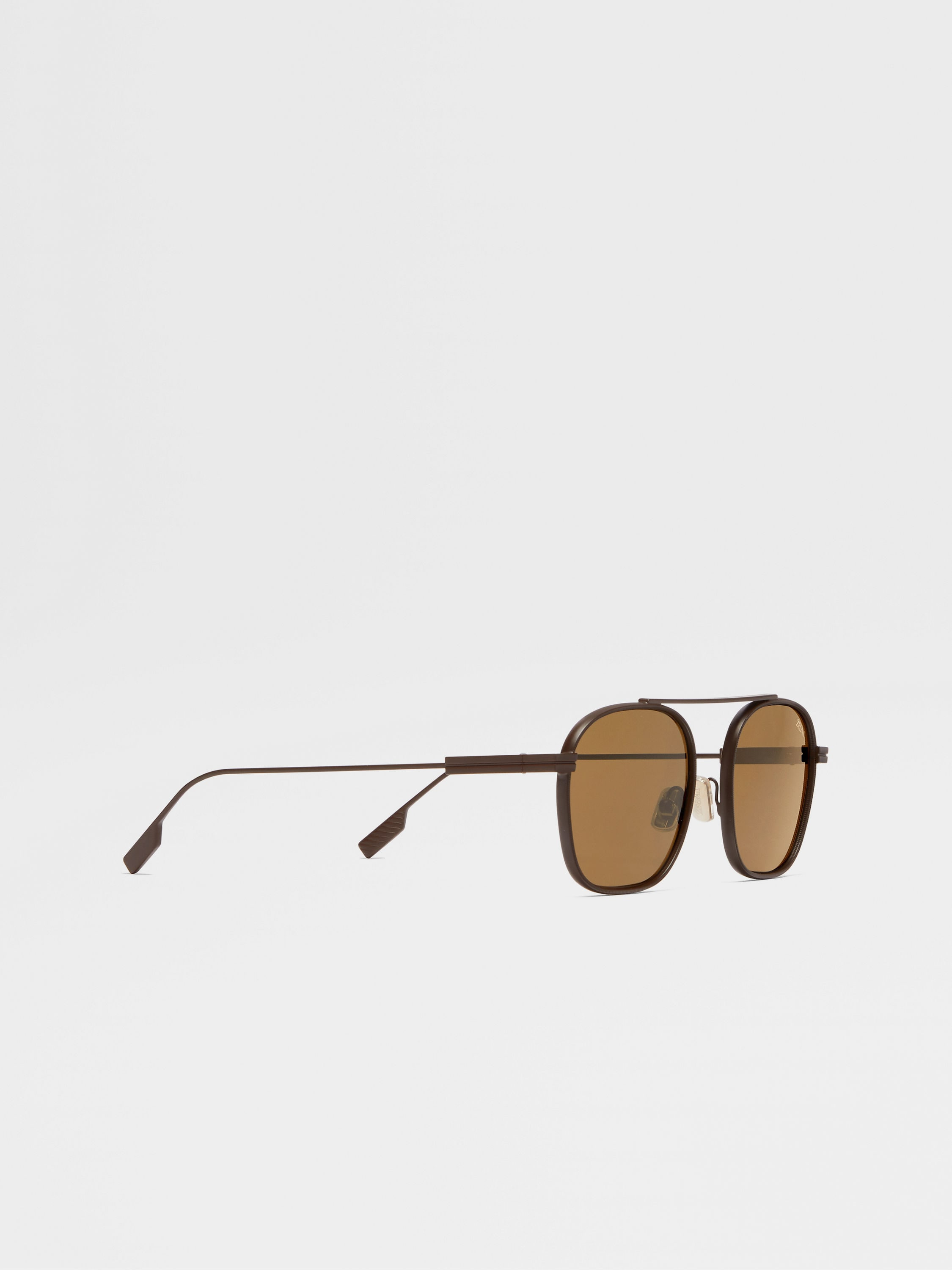DARK BROWN ORIZZONTE I METAL SUNGLASSES - 3