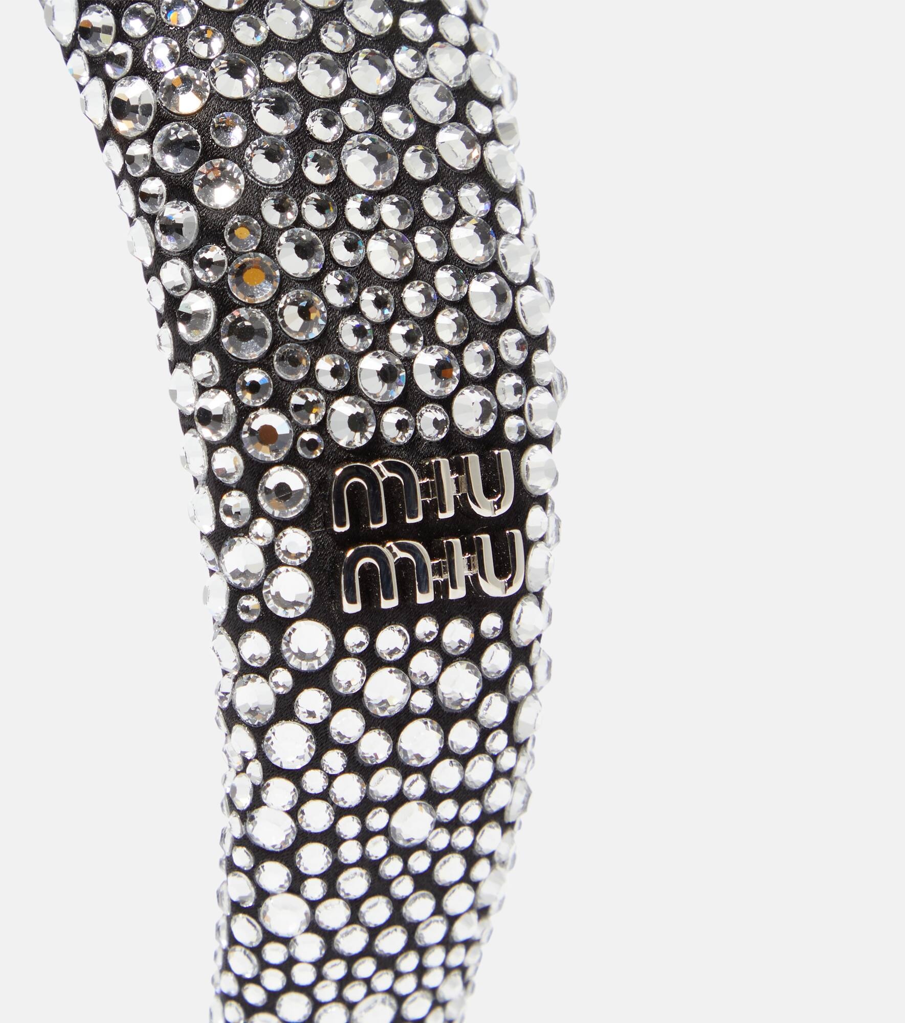Logo crystal-embellished headband - 3
