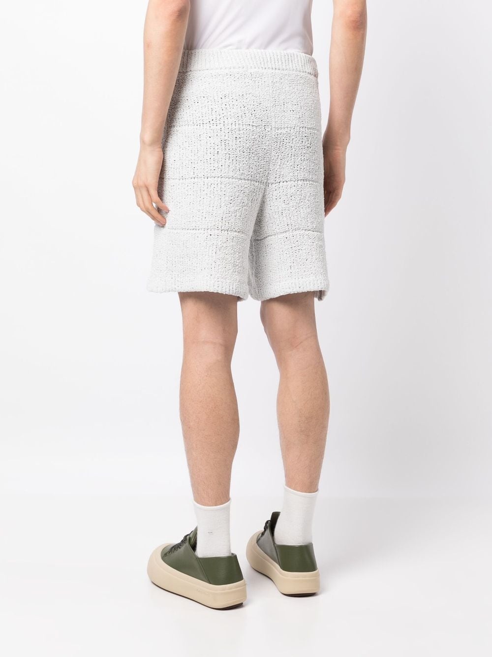 drawstring-waist knitted shorts - 4