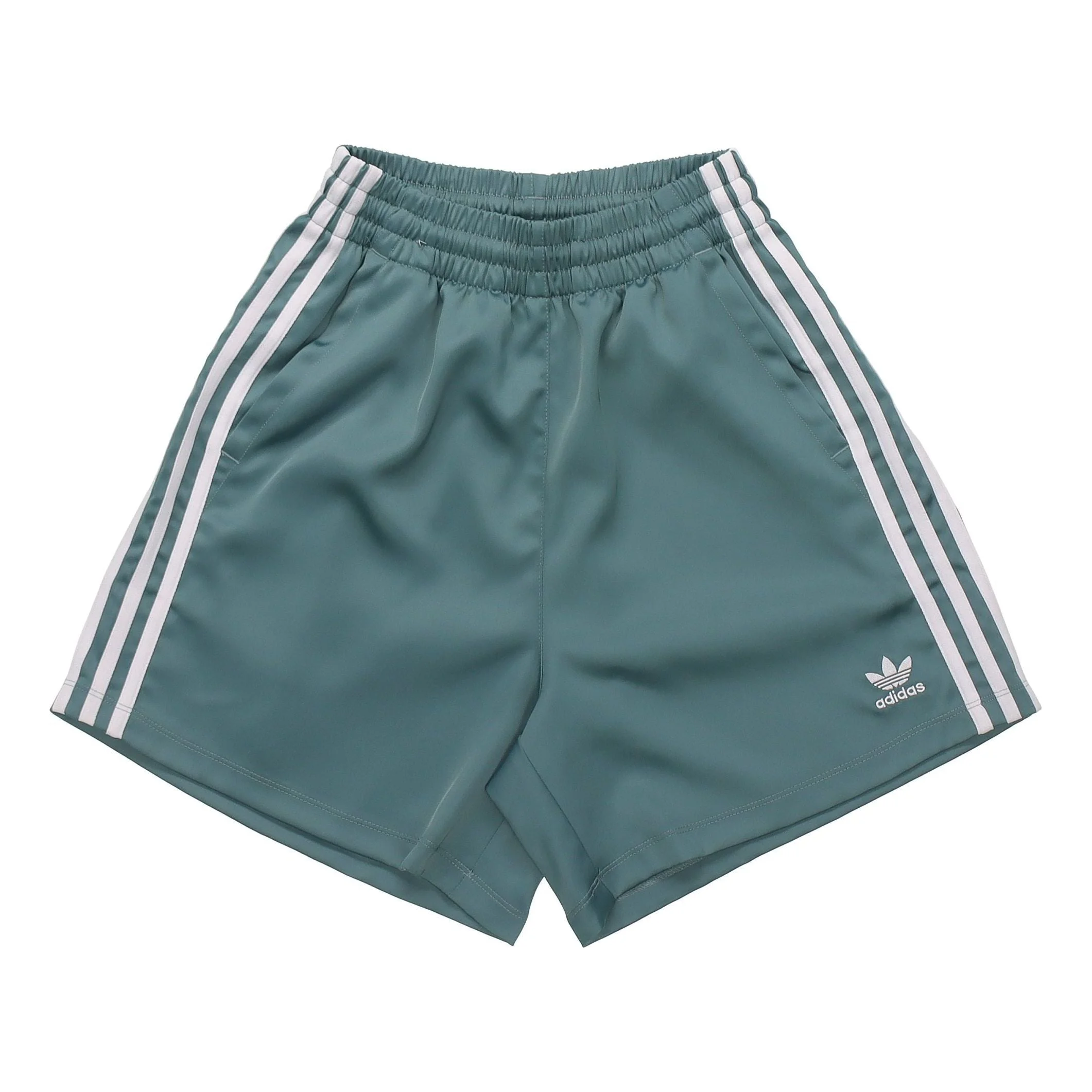 (WMNS) adidas Adicolor Classic Satin Shorts 'Hazy Emerald' GN2775 - 1