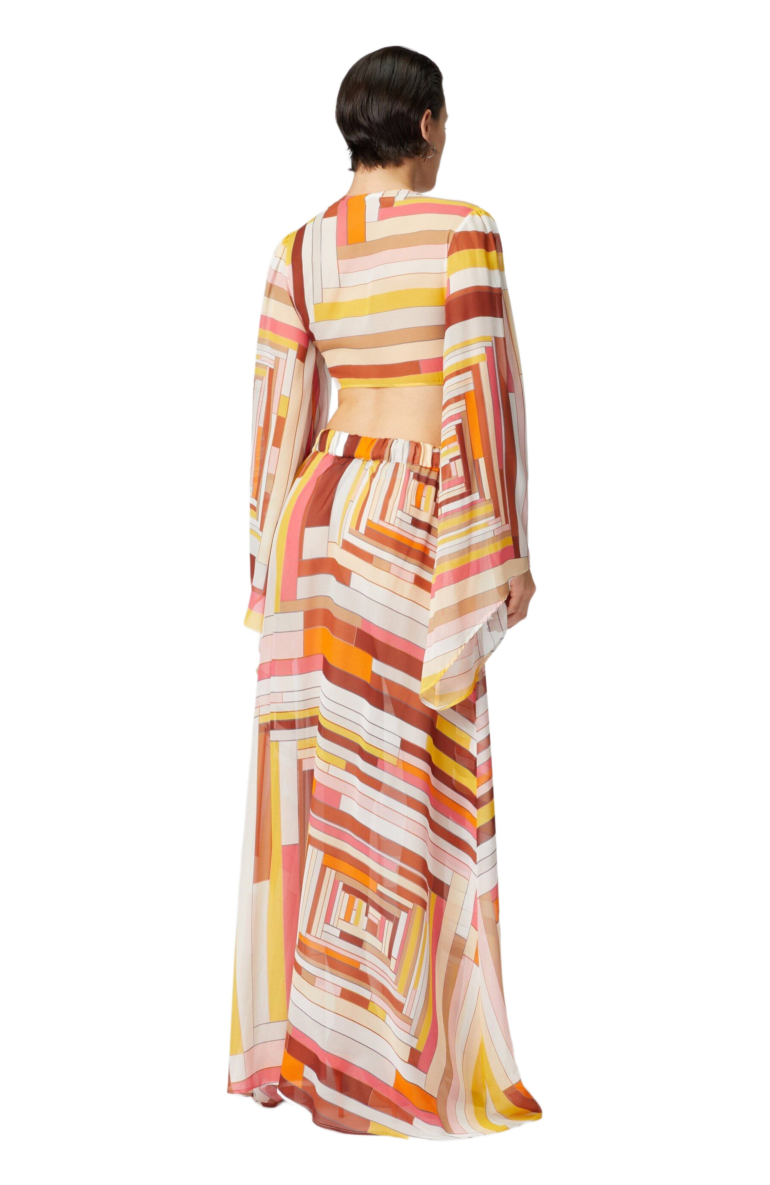 Missoni Long Covered Up Skirt In Printed Silk With Front Closure in Multicoloured at Nordstrom - 3