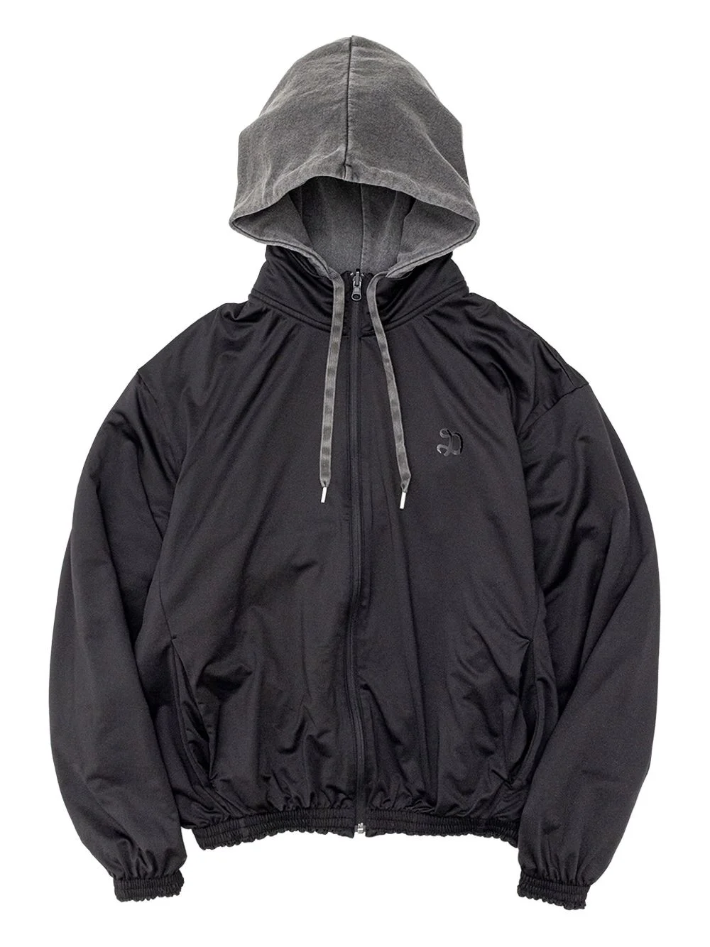 logo-detail zip-up hoodie - 1