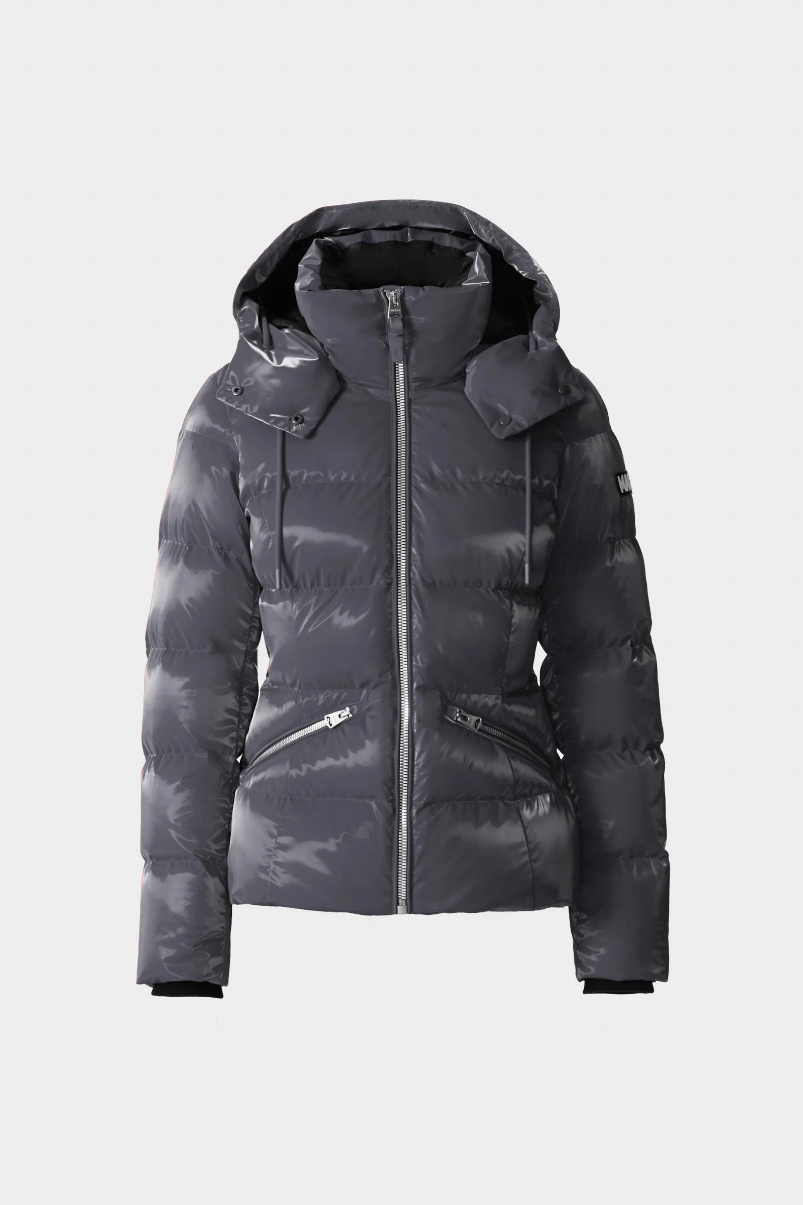 MADALYN-GLO High-Gloss Down Jacket With Removable Hood - 1
