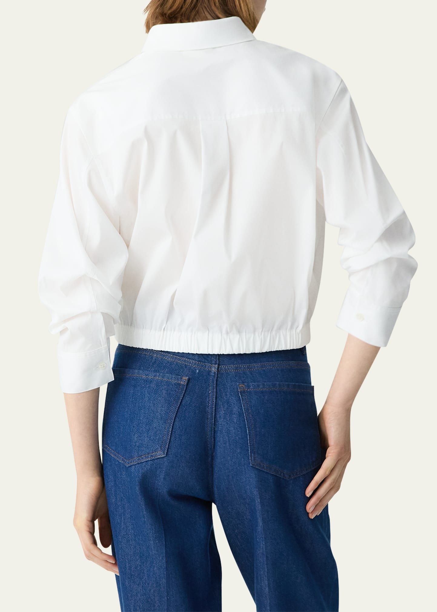Fixed-Sleeve Poplin Top - 3