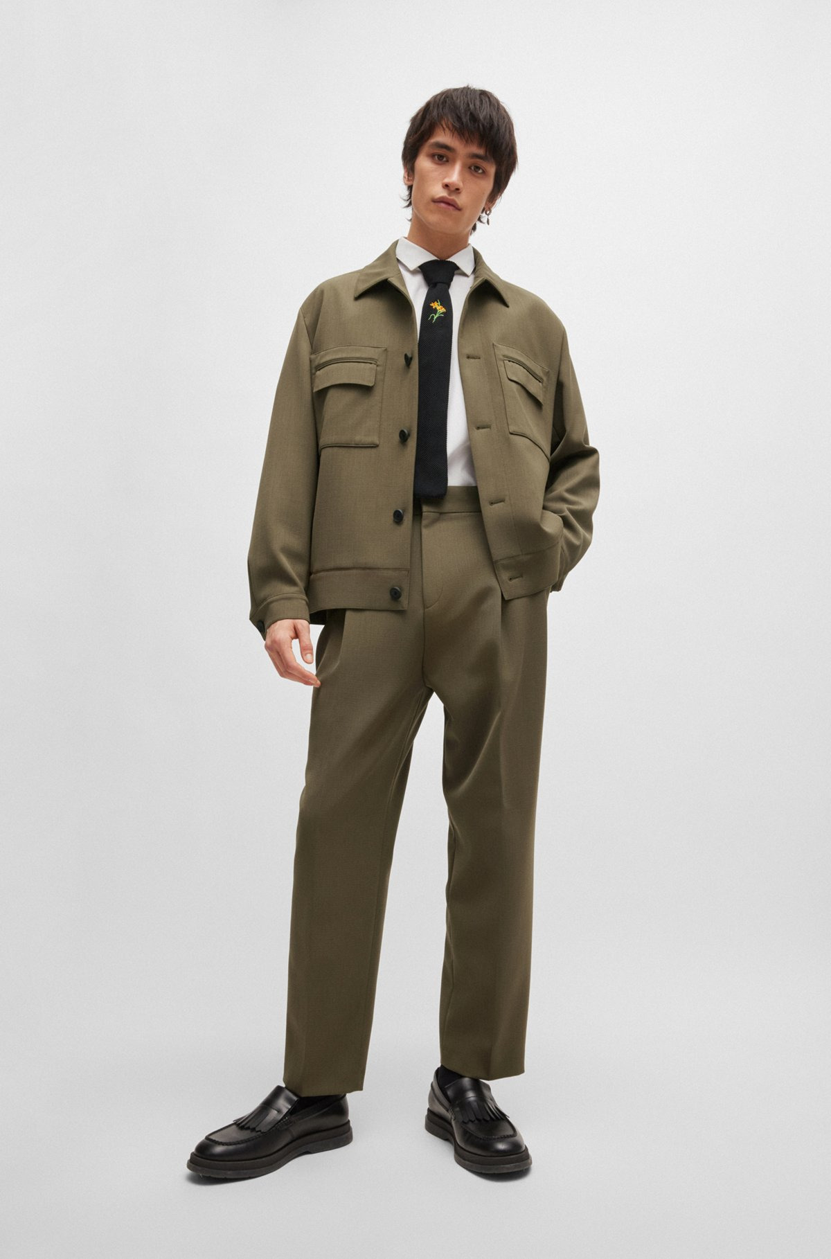 BUTTON-UP JACKET IN PERFORMANCE-STRETCH FABRIC - 3