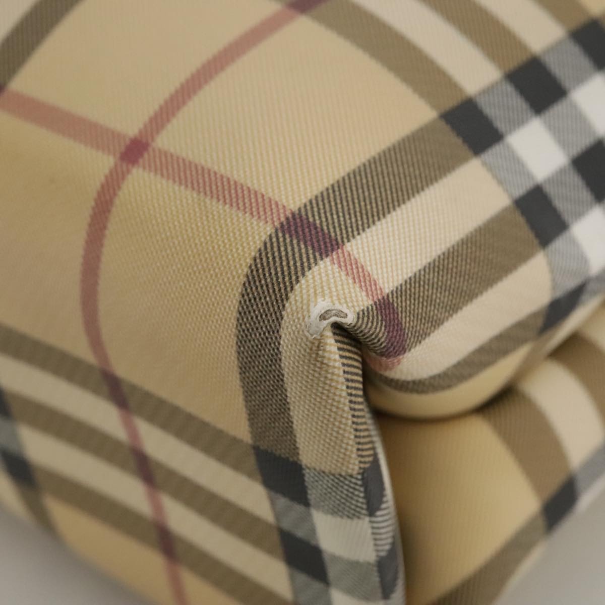 Burberry Nova Check Hand Bag Pvc Beige Brown - 14