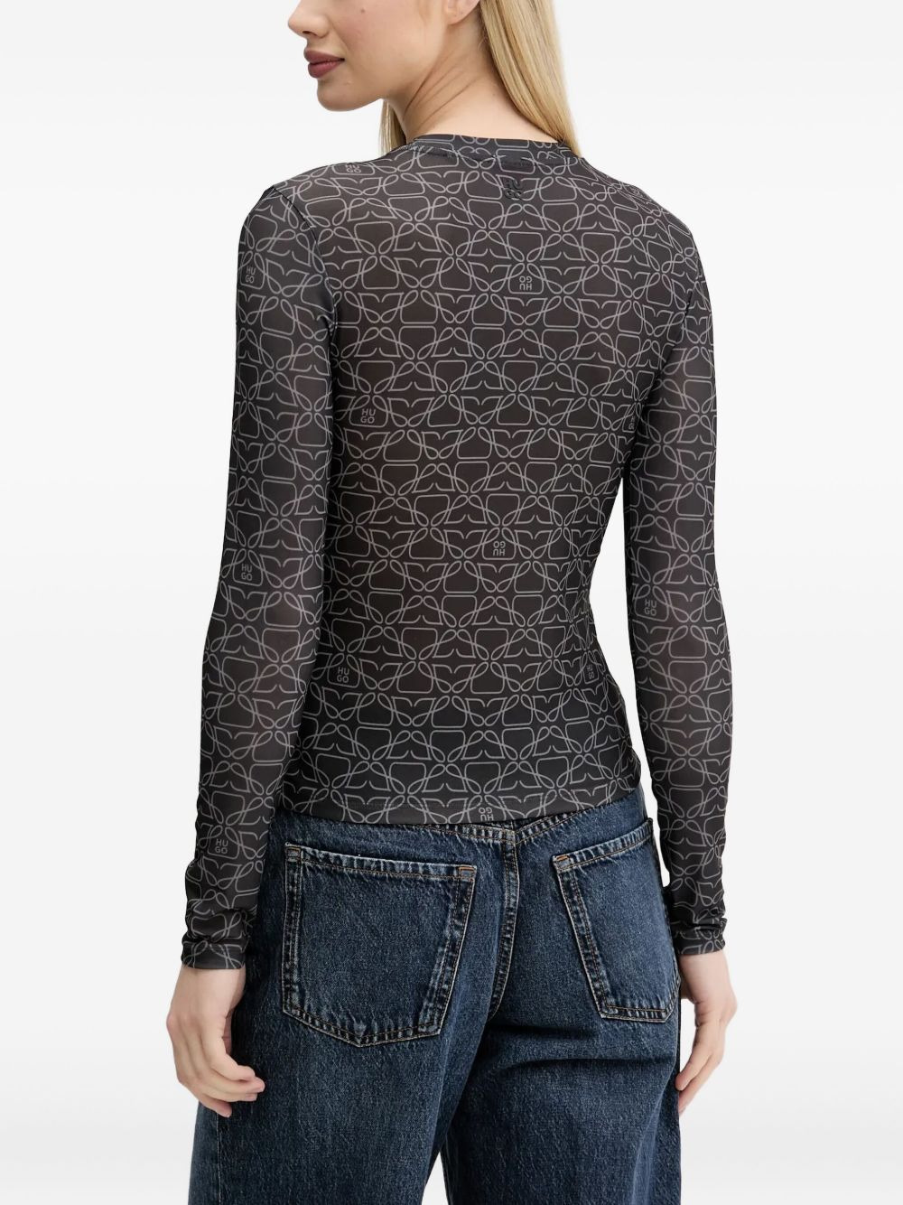 monogram-print long-sleeve T-shirt - 3