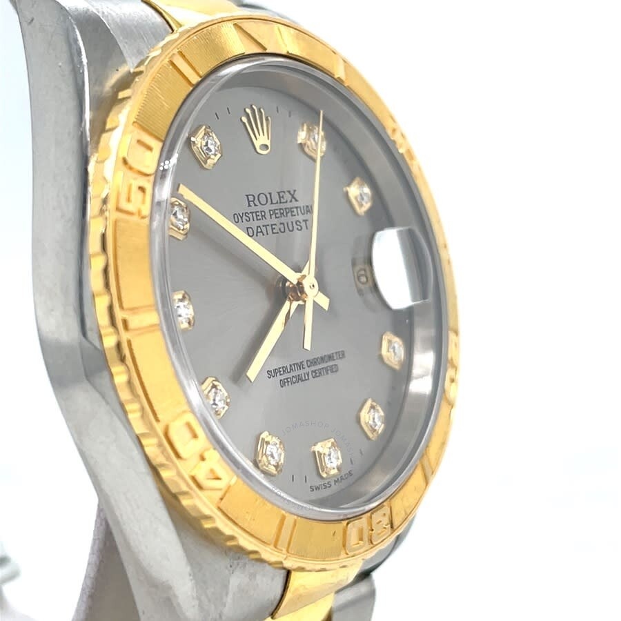 Pre-owned Rolex Datejust Turn-O-Graph Automatic Diamond Silver Dial Men's Watch 16263 SDO - 3