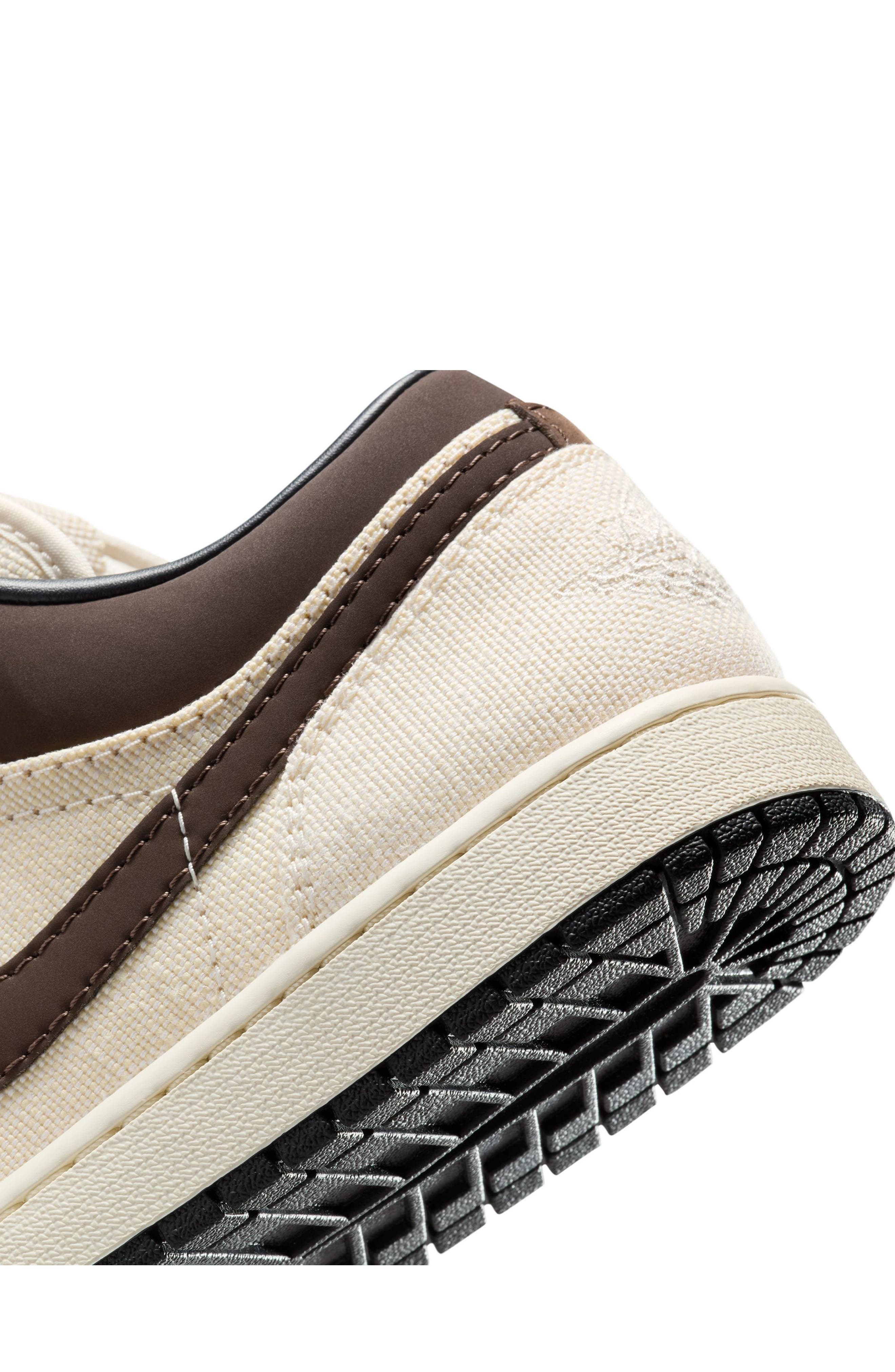 Air Jordan 1 Low Premium Basketball Sneaker in Pale Ivory/Baroque Brown at Nordstrom - 8