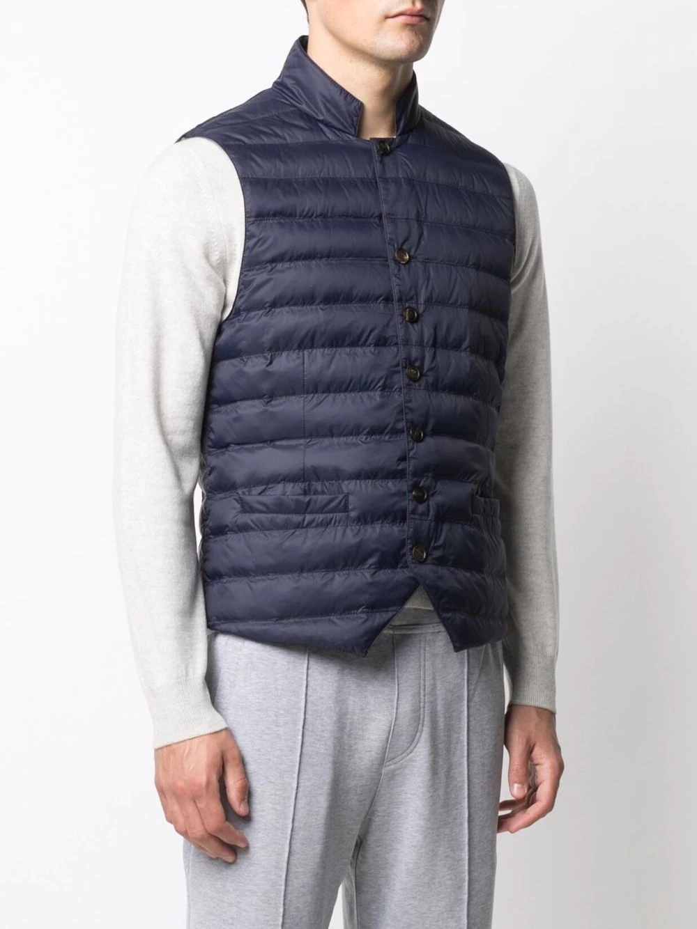 padded feather down gilet - 3