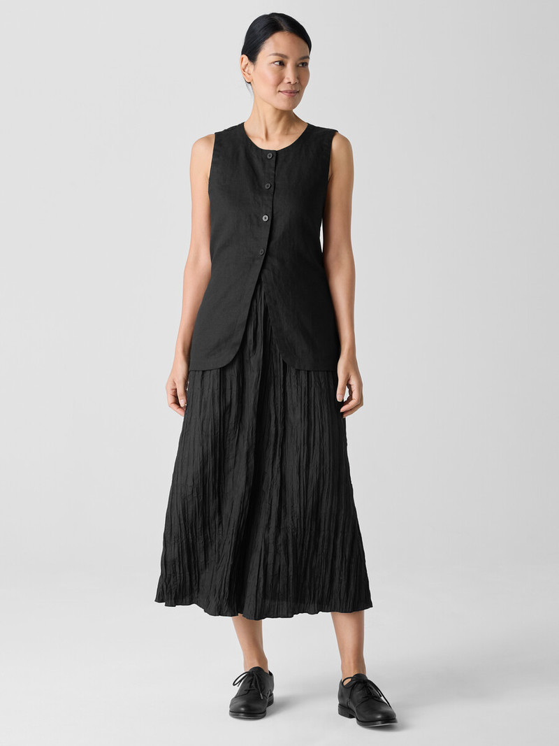 EILEEN FISHER Crushed Silk Flared Skirt outlook