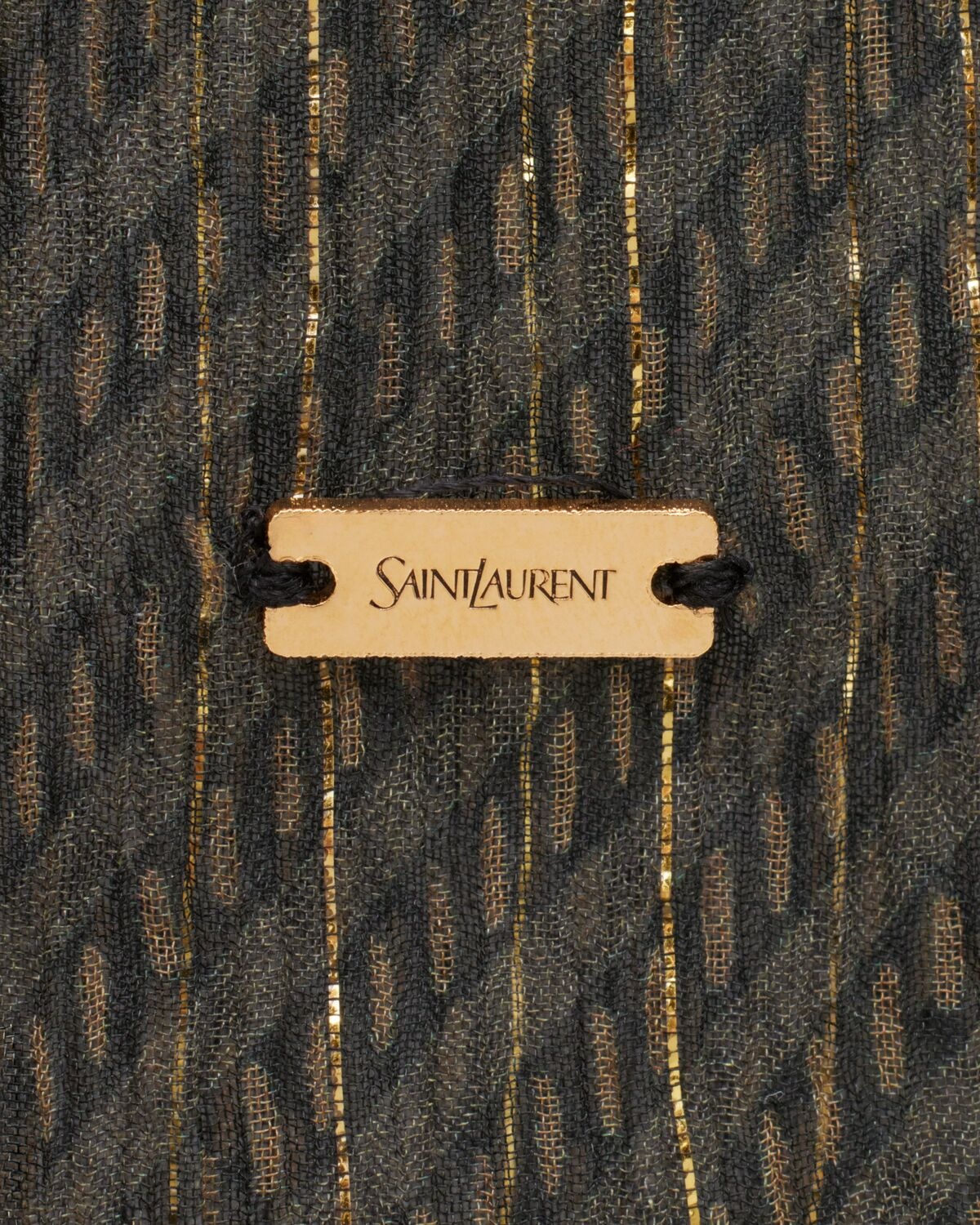 SQUARE SCARF IN STRIPED SILK AND LUREX - 4