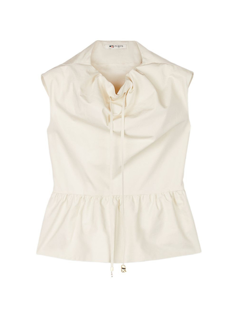 draped peplum top 1