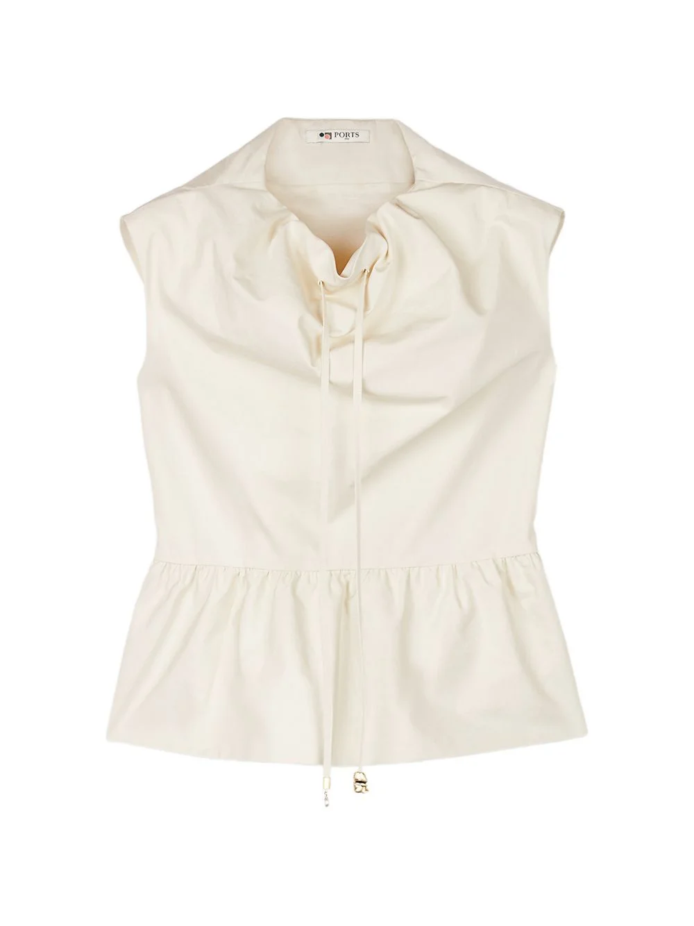 draped peplum top - 1
