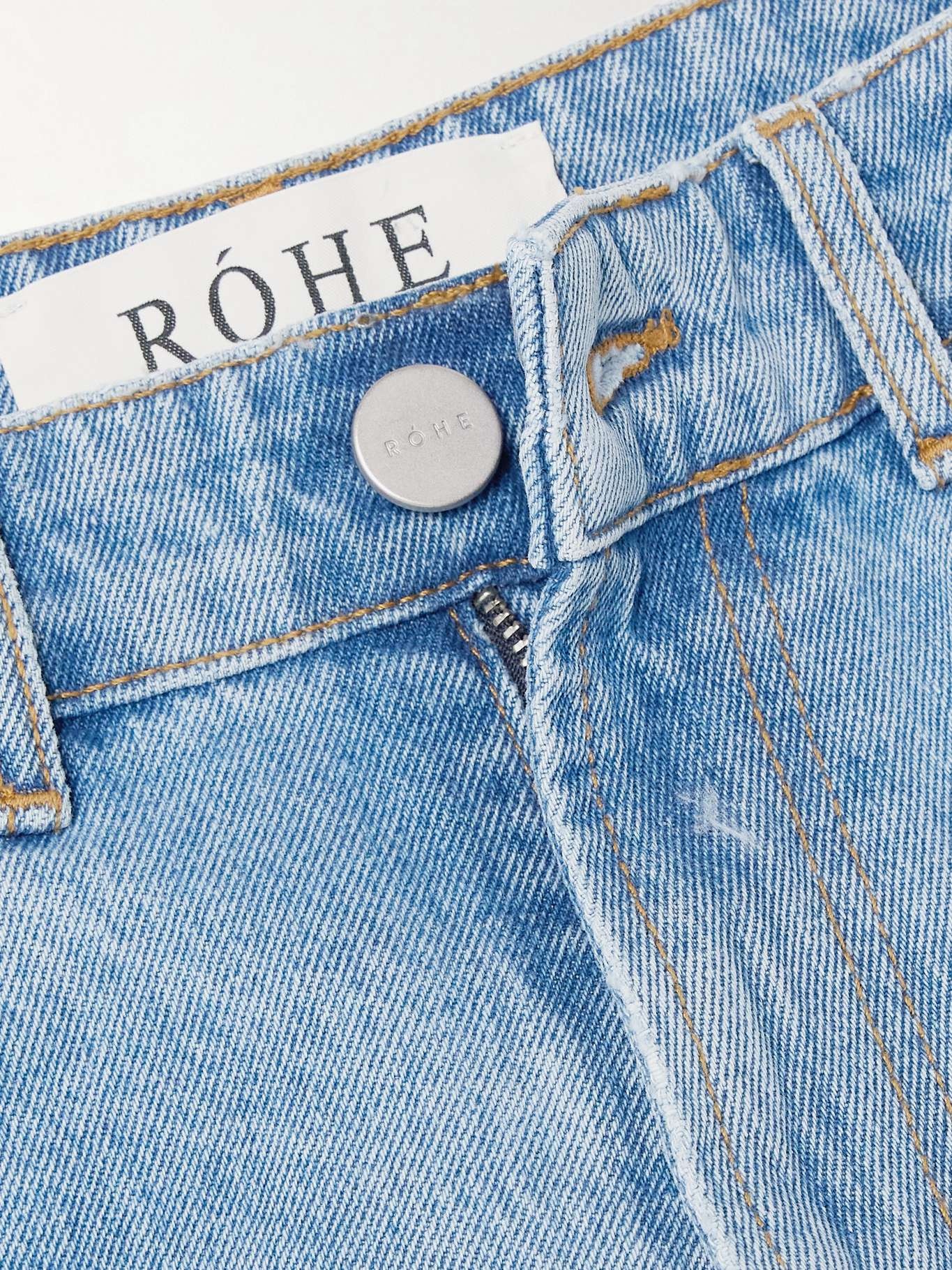 Frayed denim shorts Dark denim - 5
