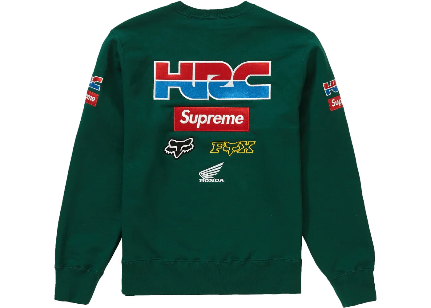 Supreme Supreme Honda Fox Racing Crewneck Dark Green - SUP-FW19 