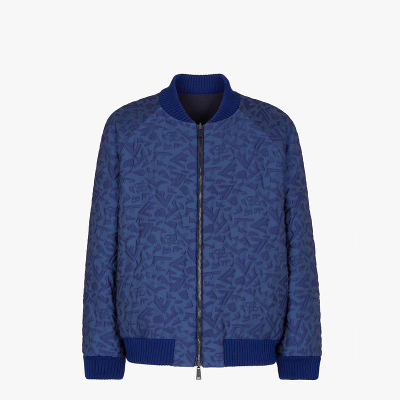 Blue tech fabric bomber - 1