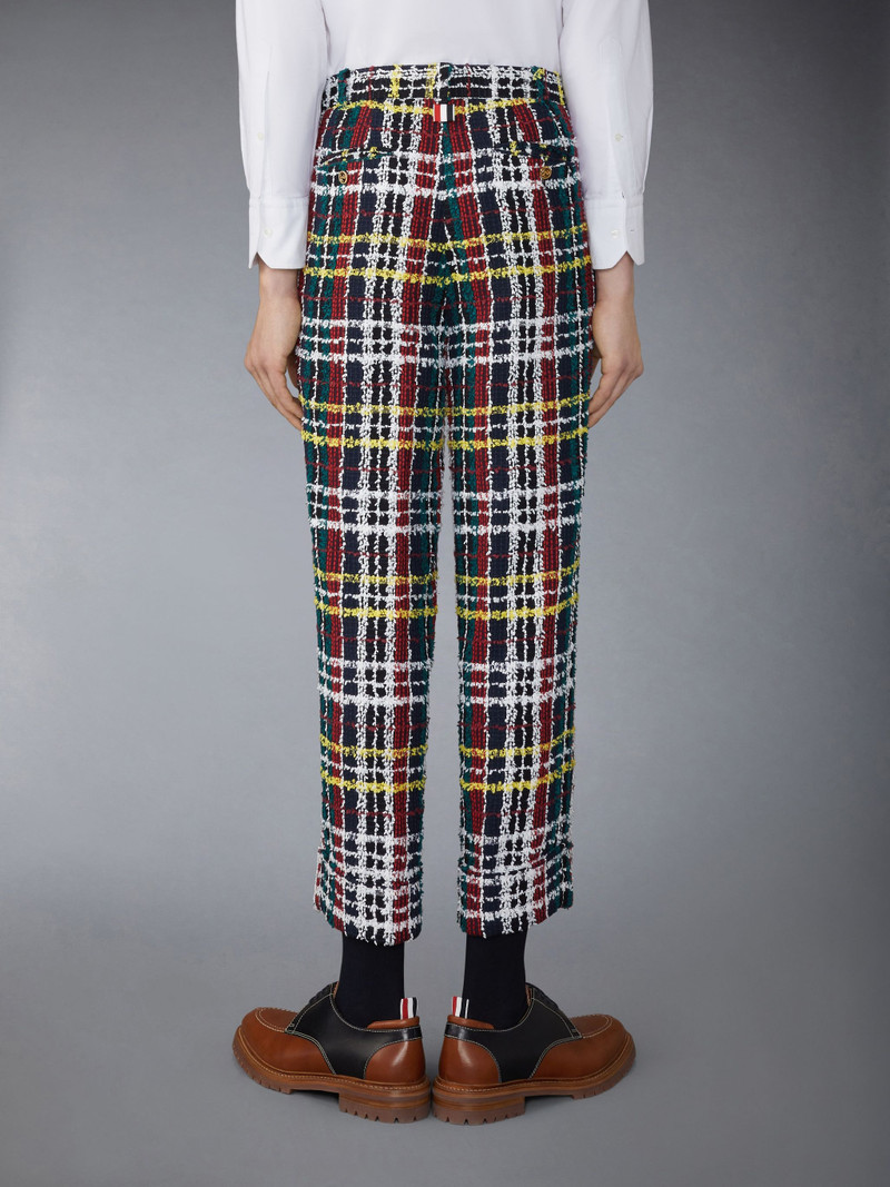 Thom Browne Hunting Tartan Eyelash Tweed Trousers outlook