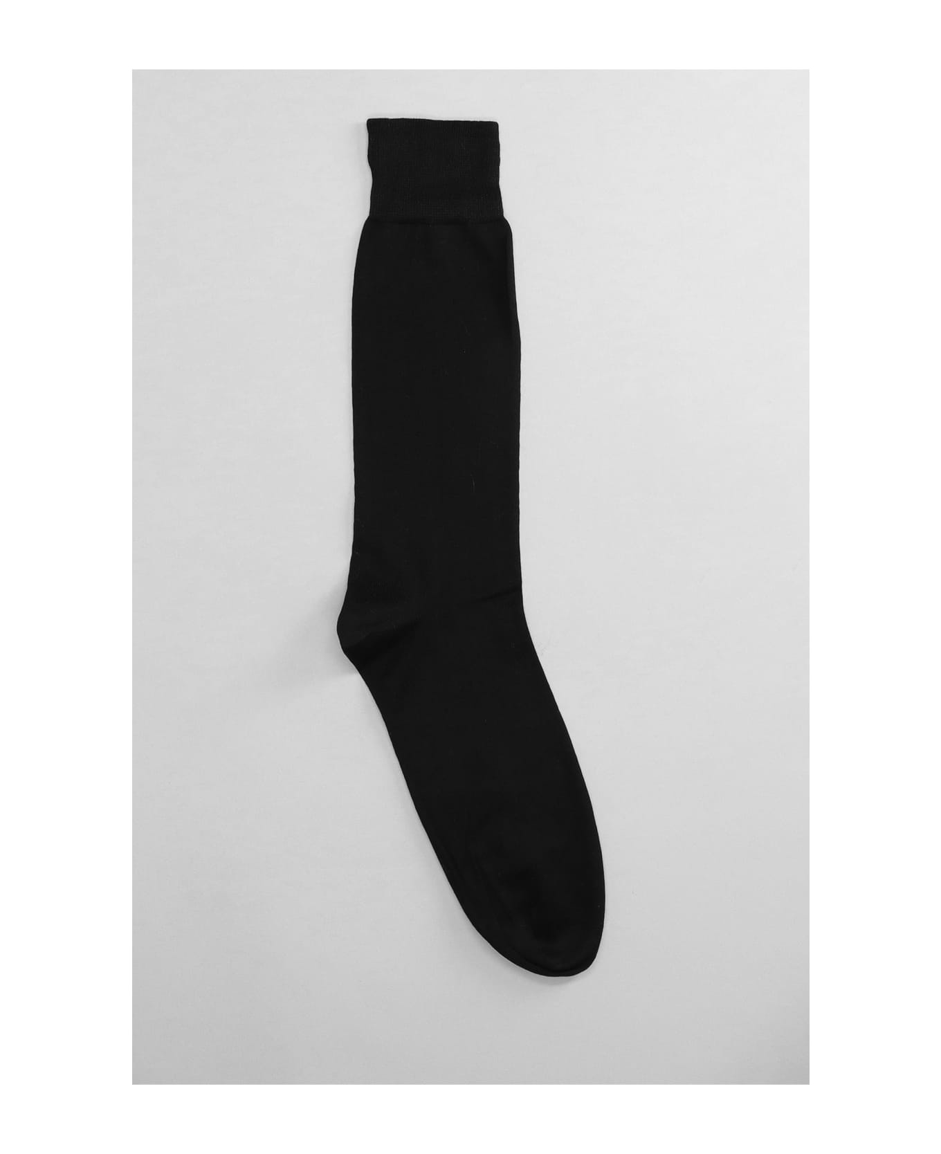 Socks In Black Cotton - 2
