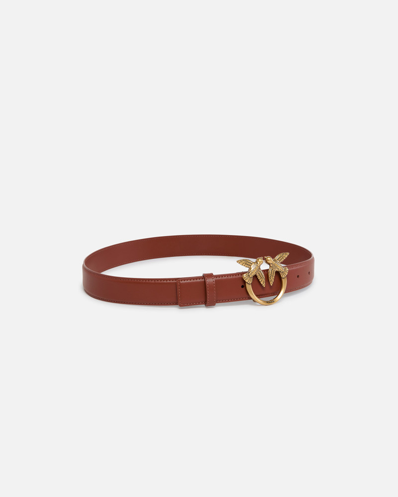 PINKO LOVE BIRDS LEATHER BELT 3CM outlook