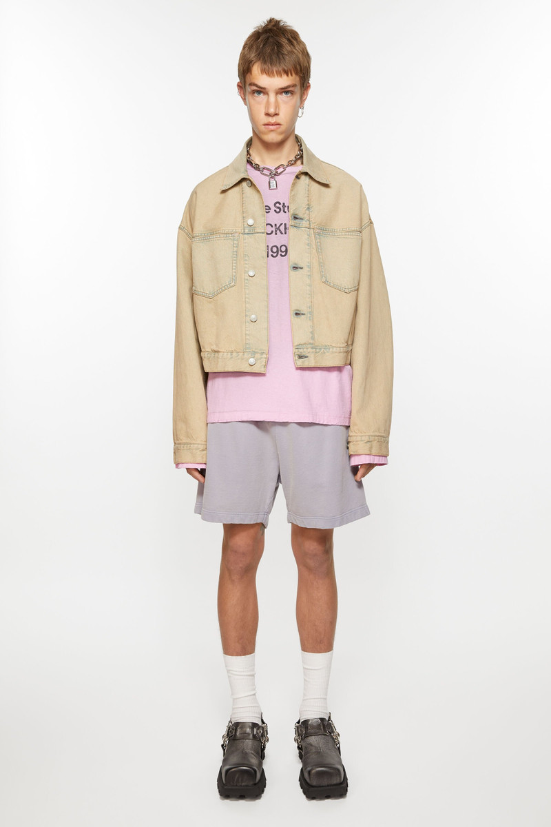 Acne Studios Cotton shorts - Dusty purple outlook