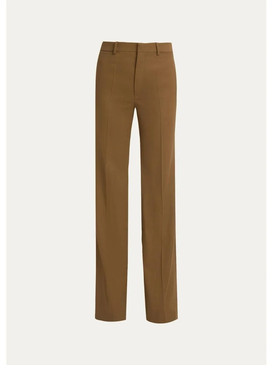 Virgin Wool Straight-Leg Trousers - 1