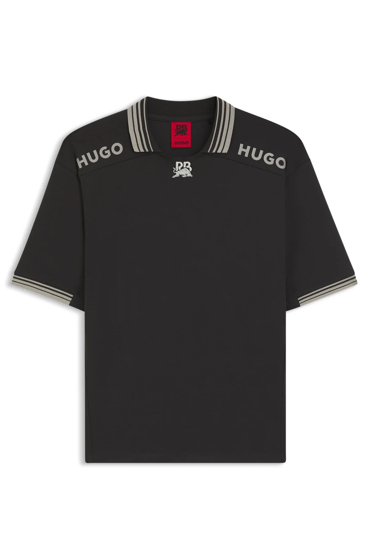 HUGO X RB POLO SHIRT WITH TIPPING AND LOGOS - 1