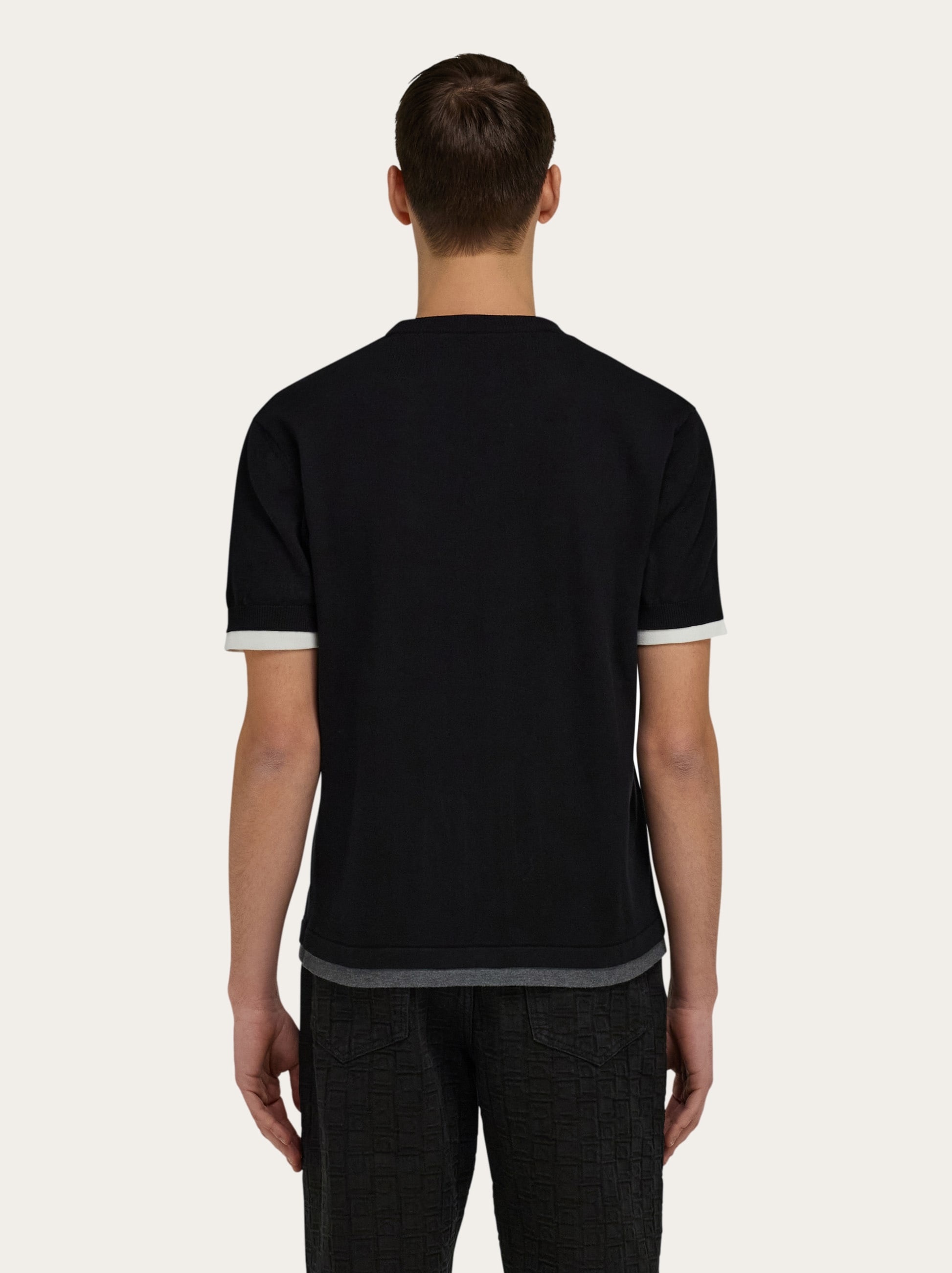 Layered knitted T-shirt - 3
