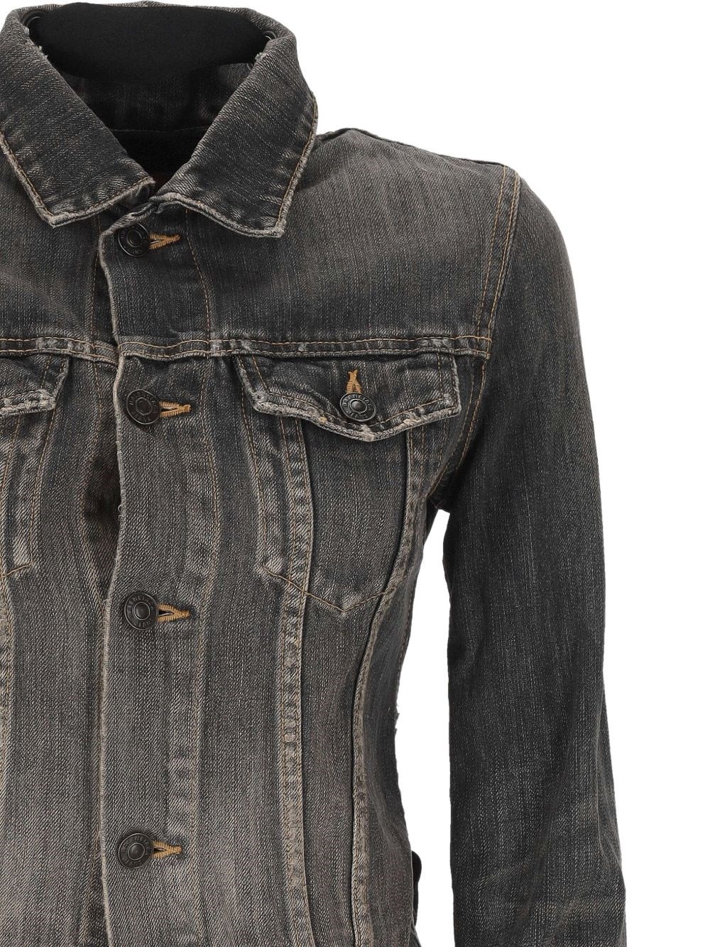 Lace-up denim jacket - 3
