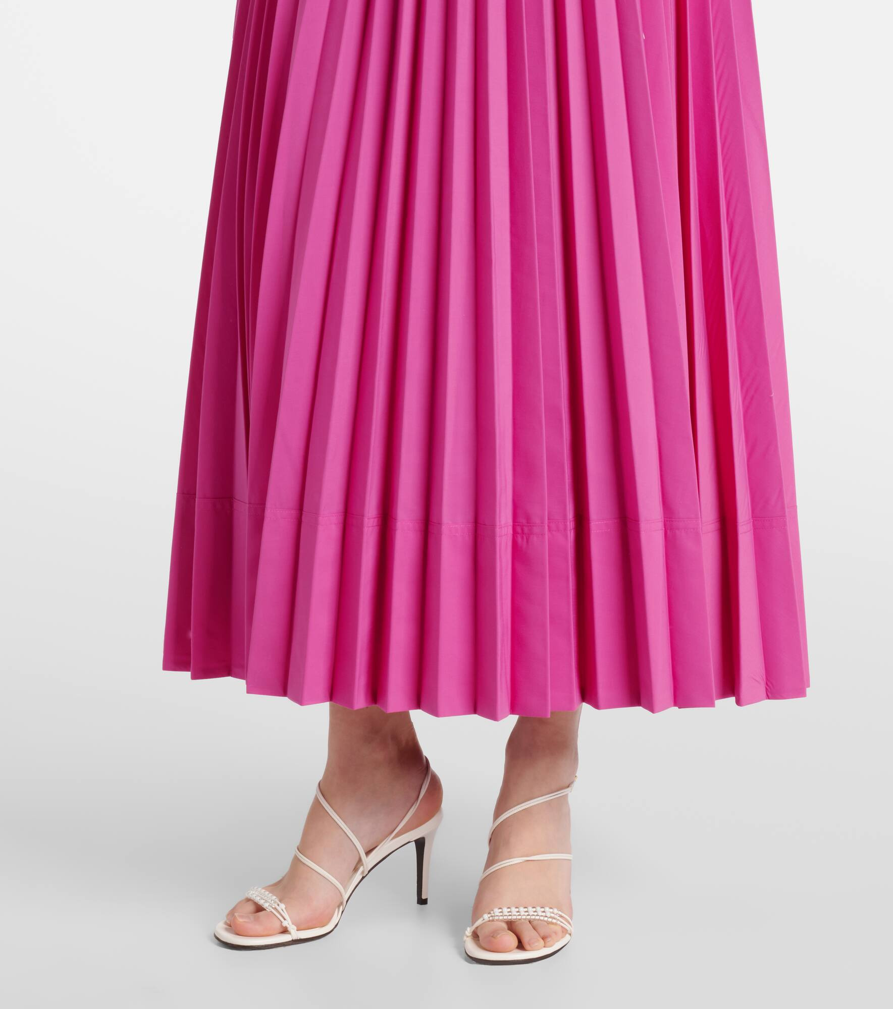 Stephanie pleated poplin midi dress - 5